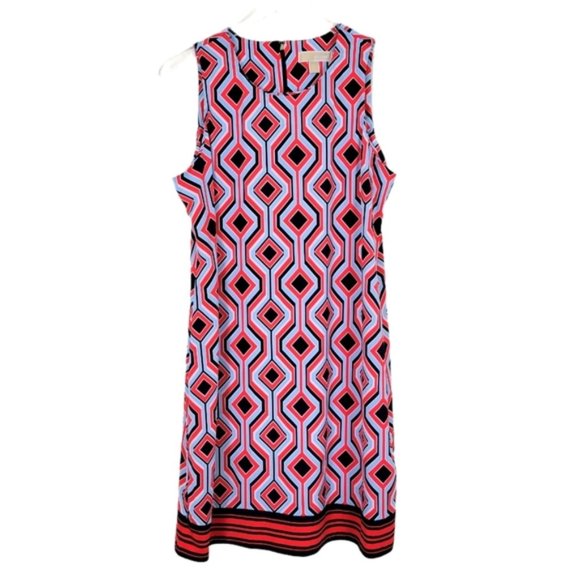Michael Kors Dresses & Skirts - Michael Kors Red Blue Geometric Sleeveless Dress
